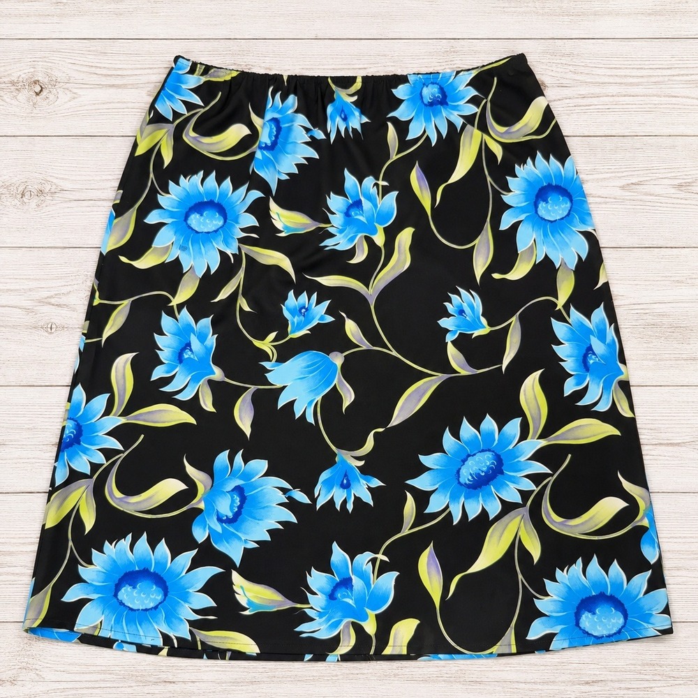 Wildlife Sportswear Skirt Blue Floral Sunflower Cottagecore Casual Boho XL